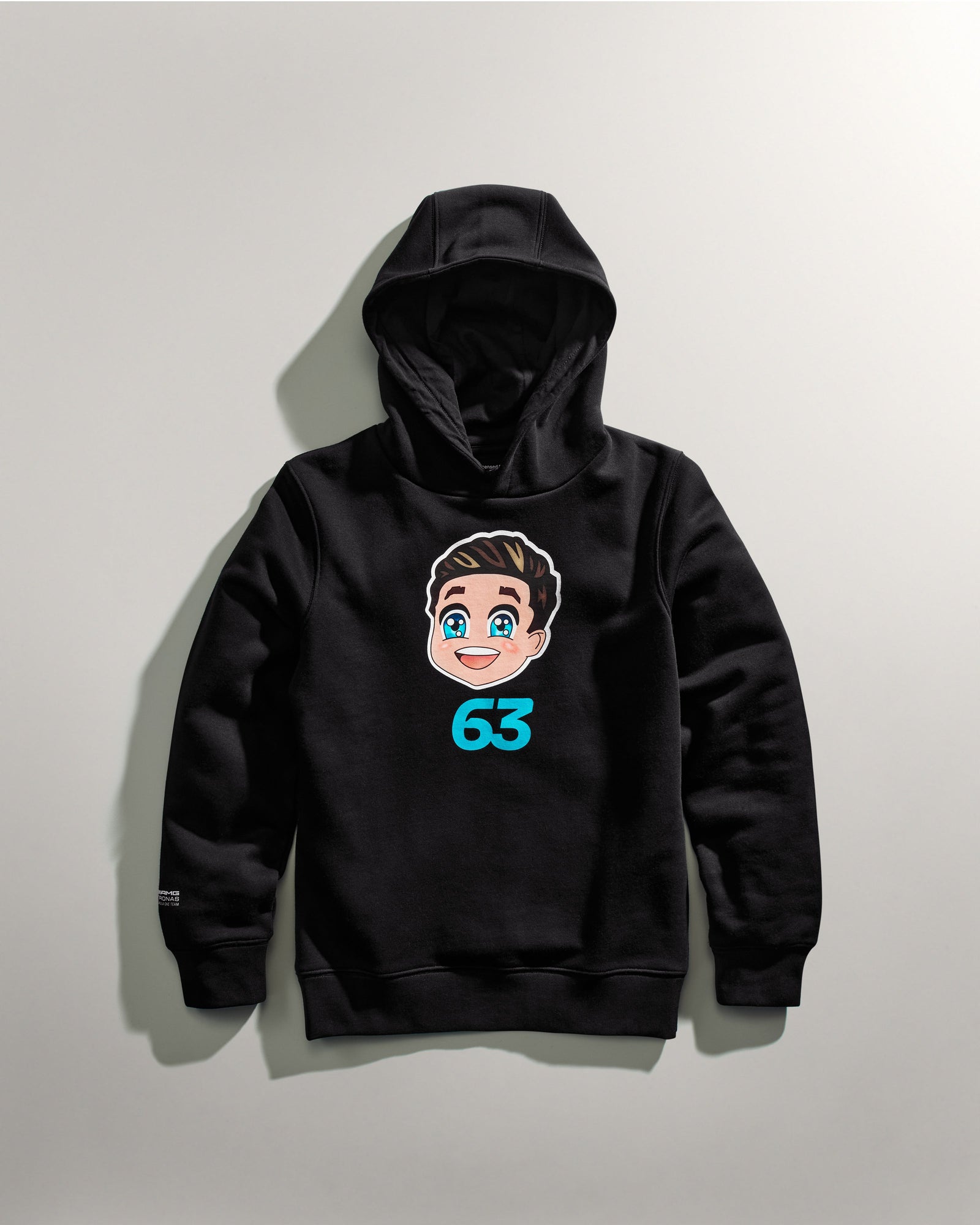 Kids George Russell Caricature Graphic Hoody Black