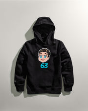 Kids George Russell Caricature Graphic Hoody Black
