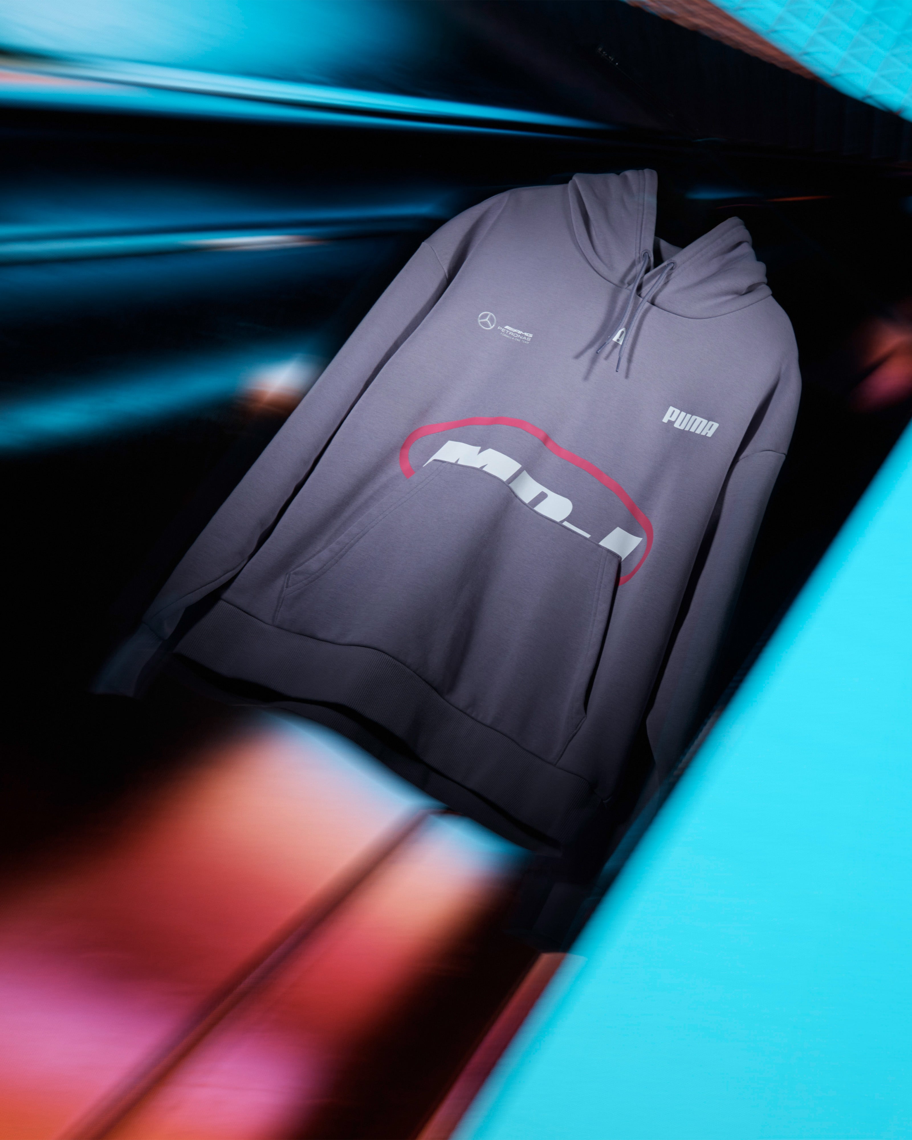 Mad Dog Jones x Mercedes-AMG F1 x PUMA Graphic Hoody Plum
