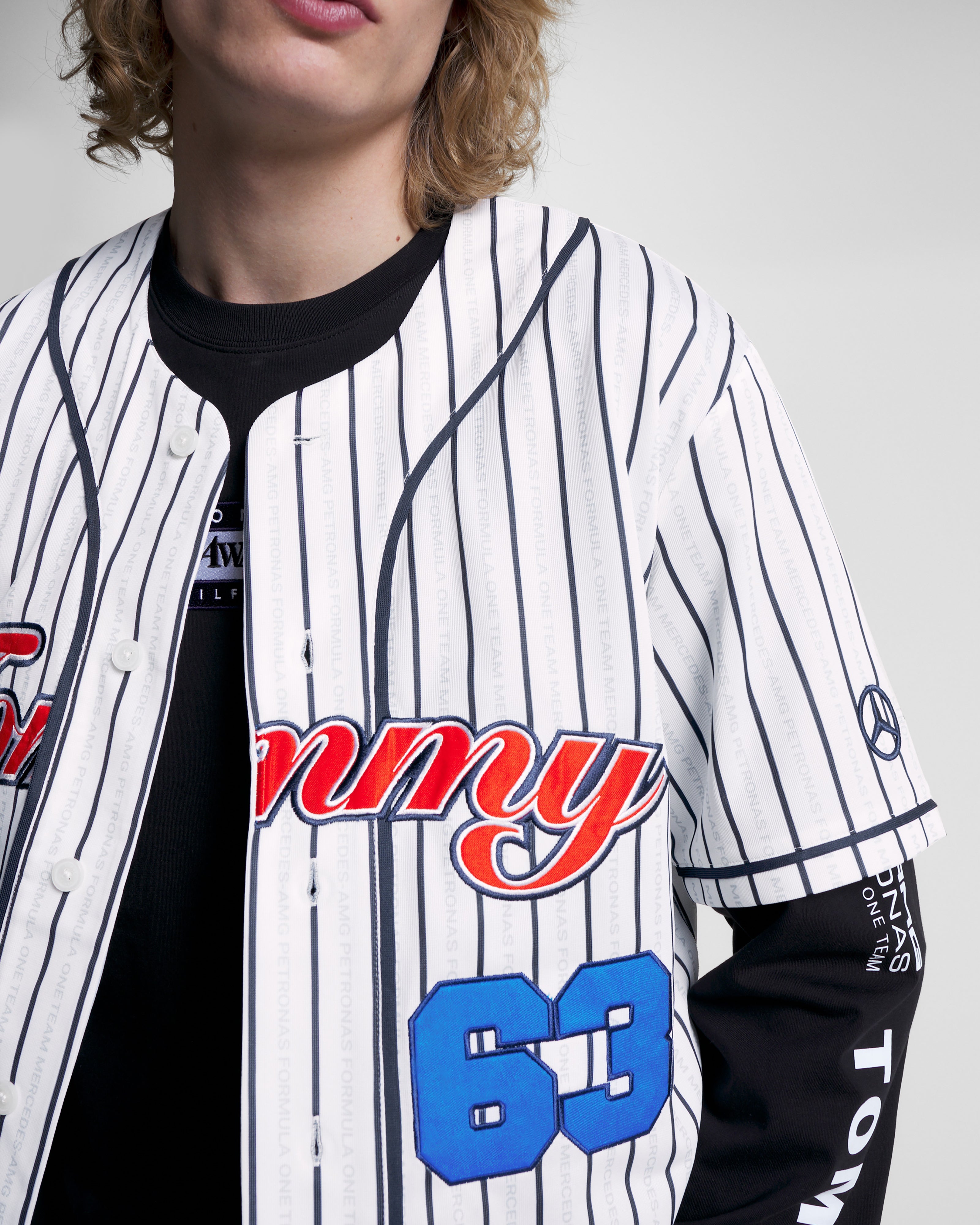 Tommy x Mercedes-AMG F1 x Awake NY Baseball Jersey White