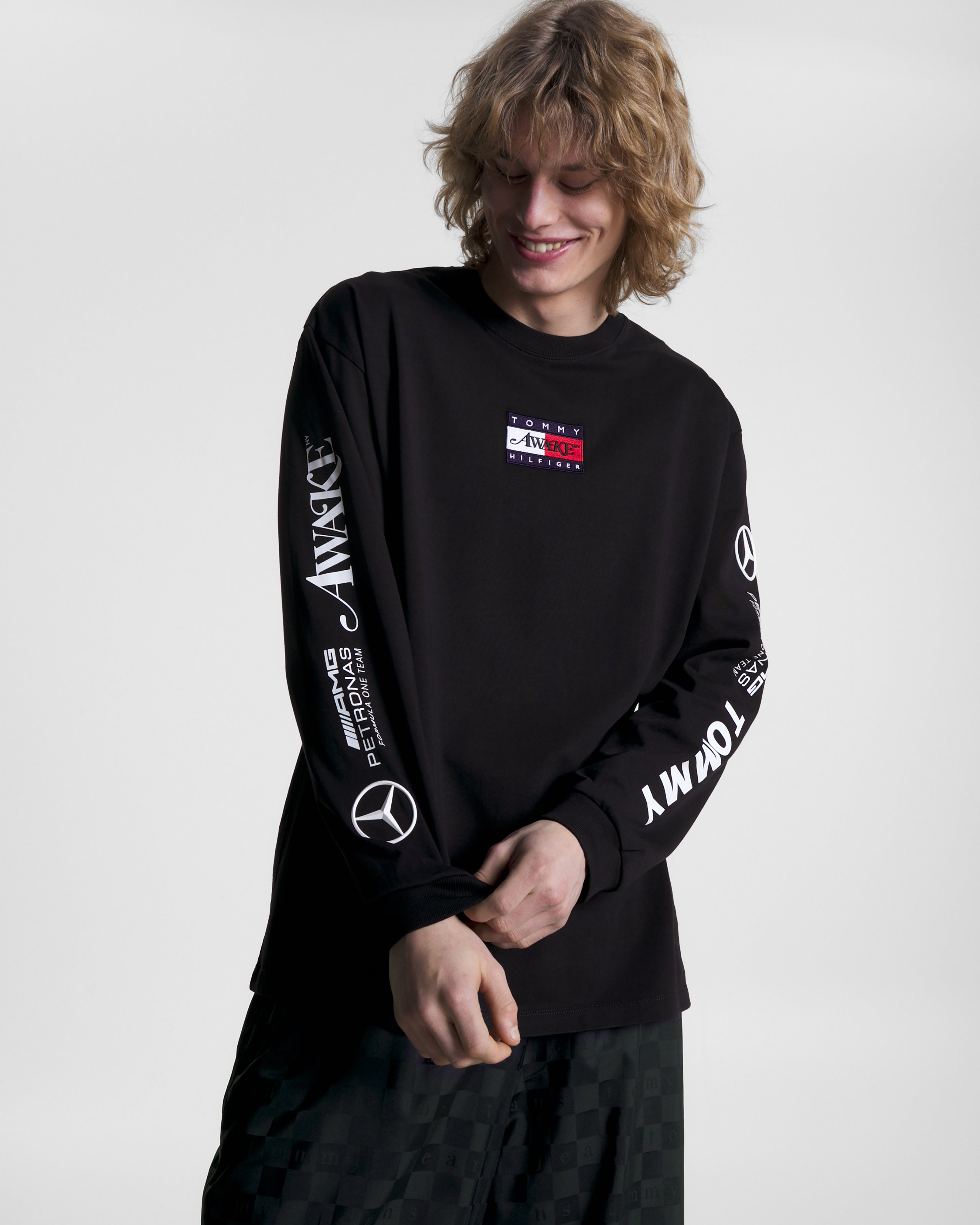 Tommy x Mercedes AMG F1 x Awake NY Longsleeve Tee Black