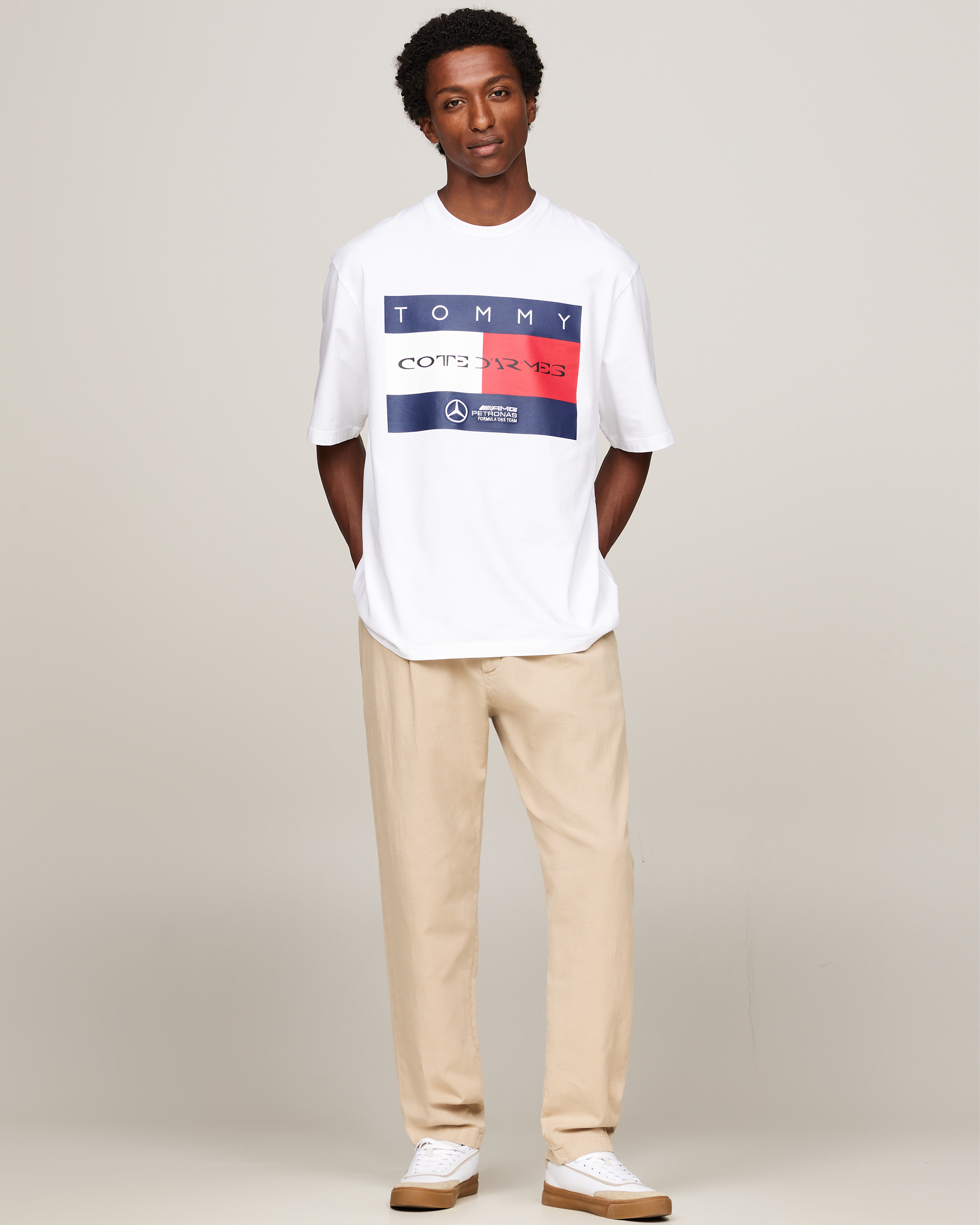 Tommy x Mercedes-AMG F1 x Clarence Ruth Flag Tee White