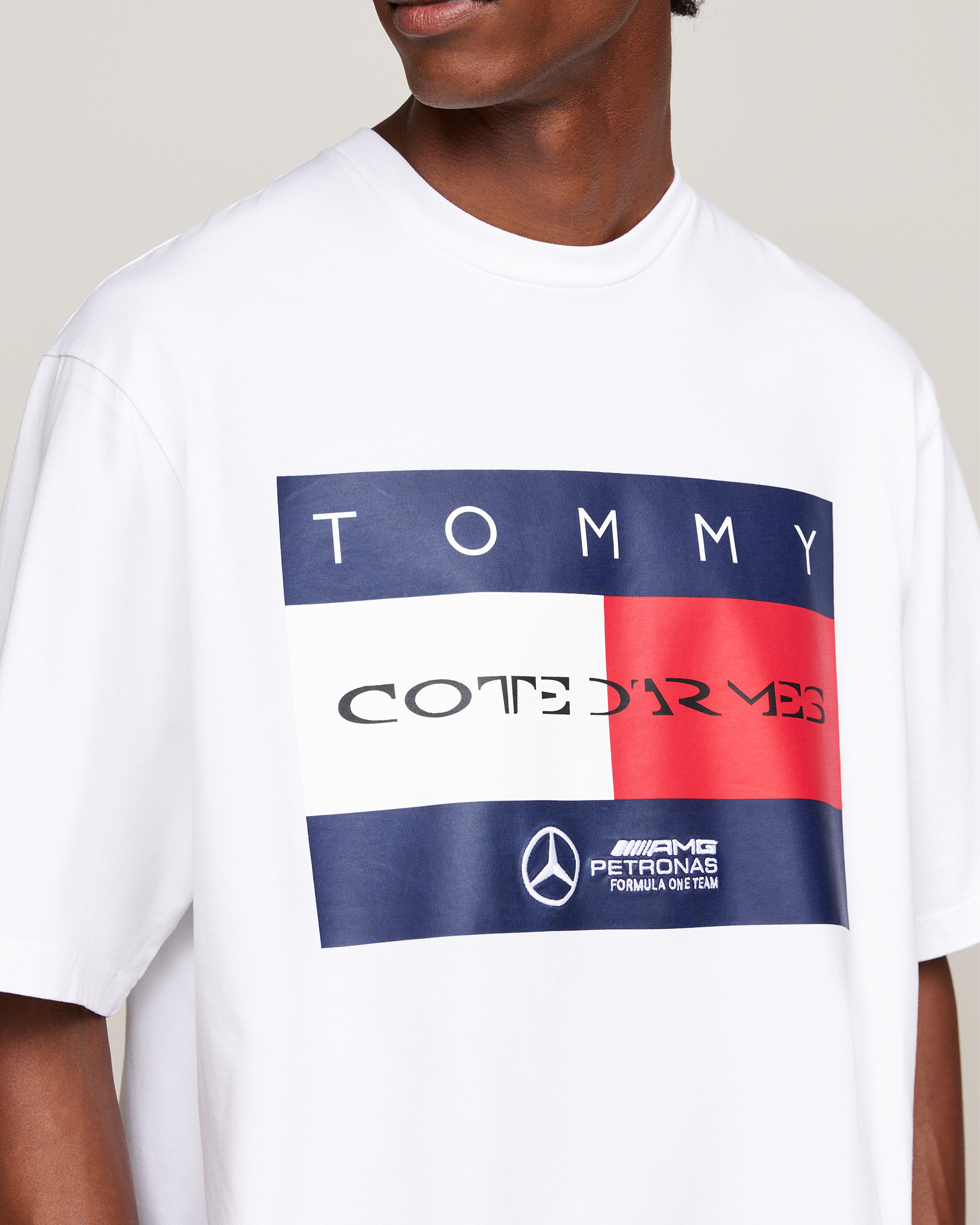 Tommy x Mercedes-AMG F1 x Clarence Ruth Flag Tee White