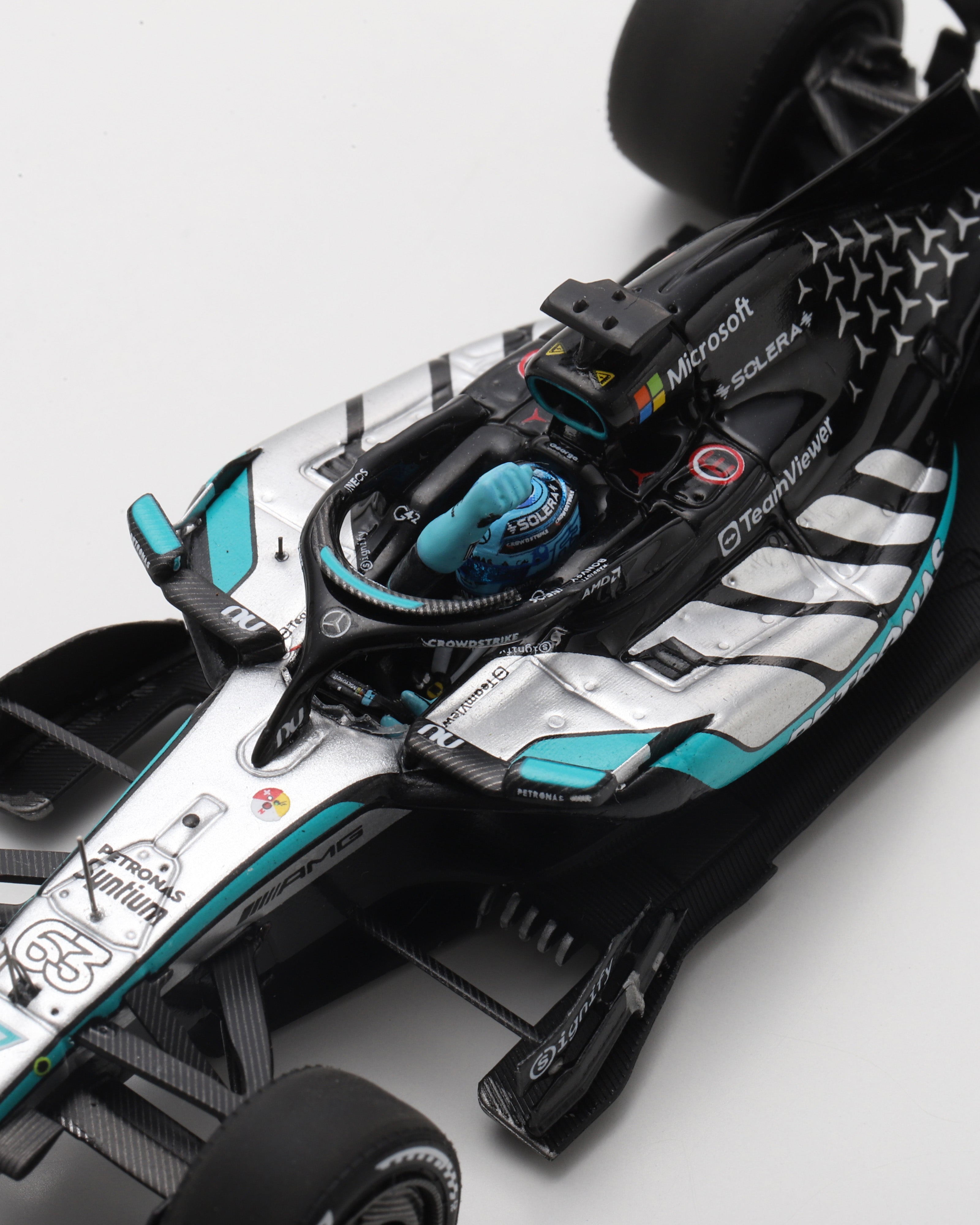 George Russell Australia GP 2026 Car Model with Pit Board