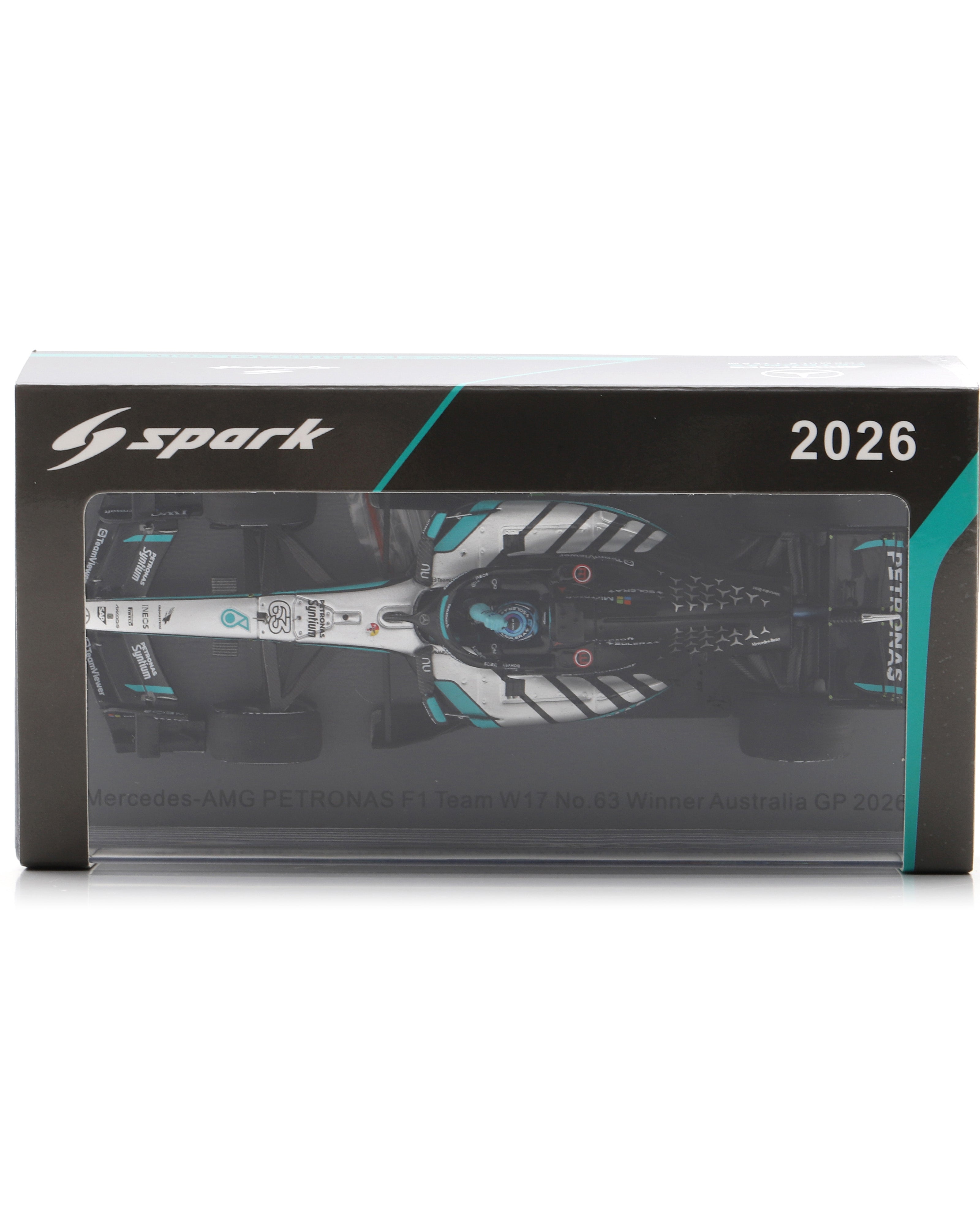 George Russell Australia GP 2026 Car Model with Pit Board
