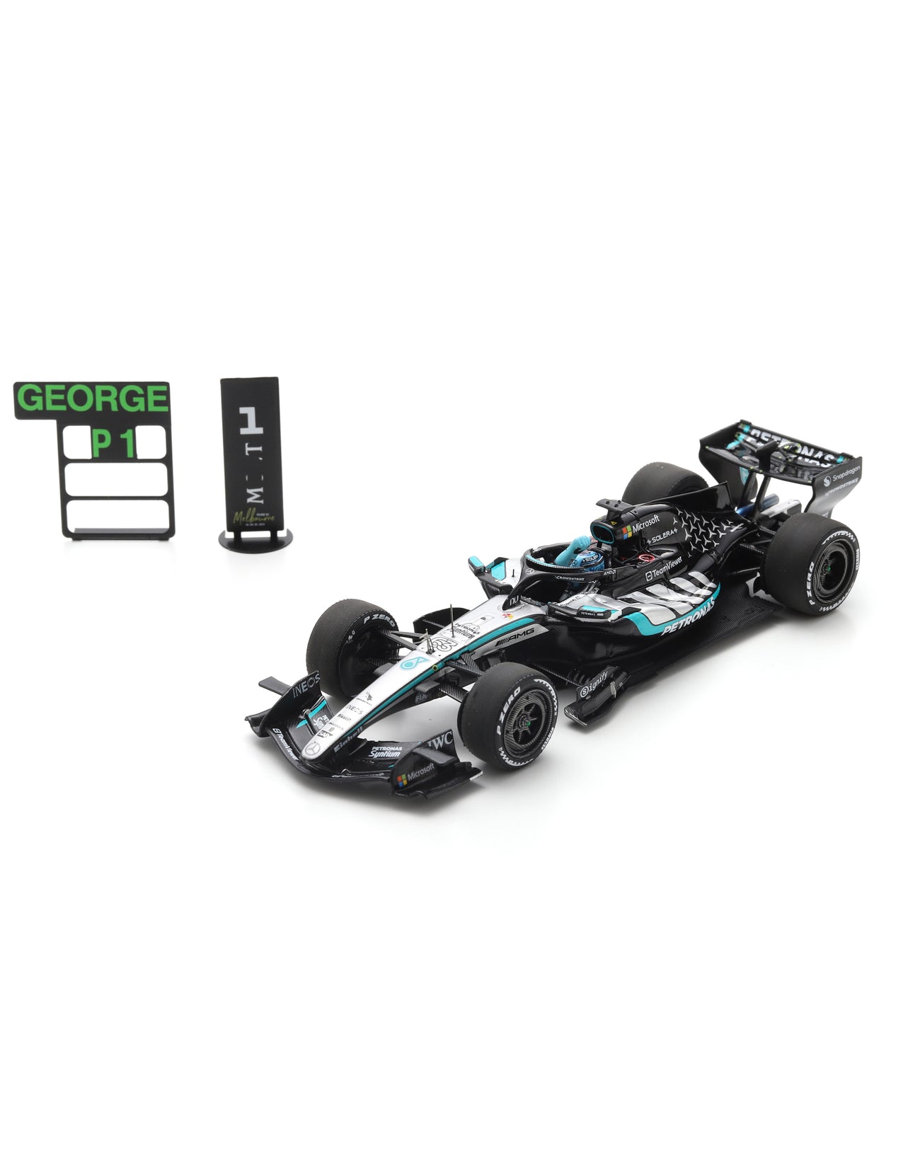 George Russell Australia GP 2026 Car Model with Pit Board