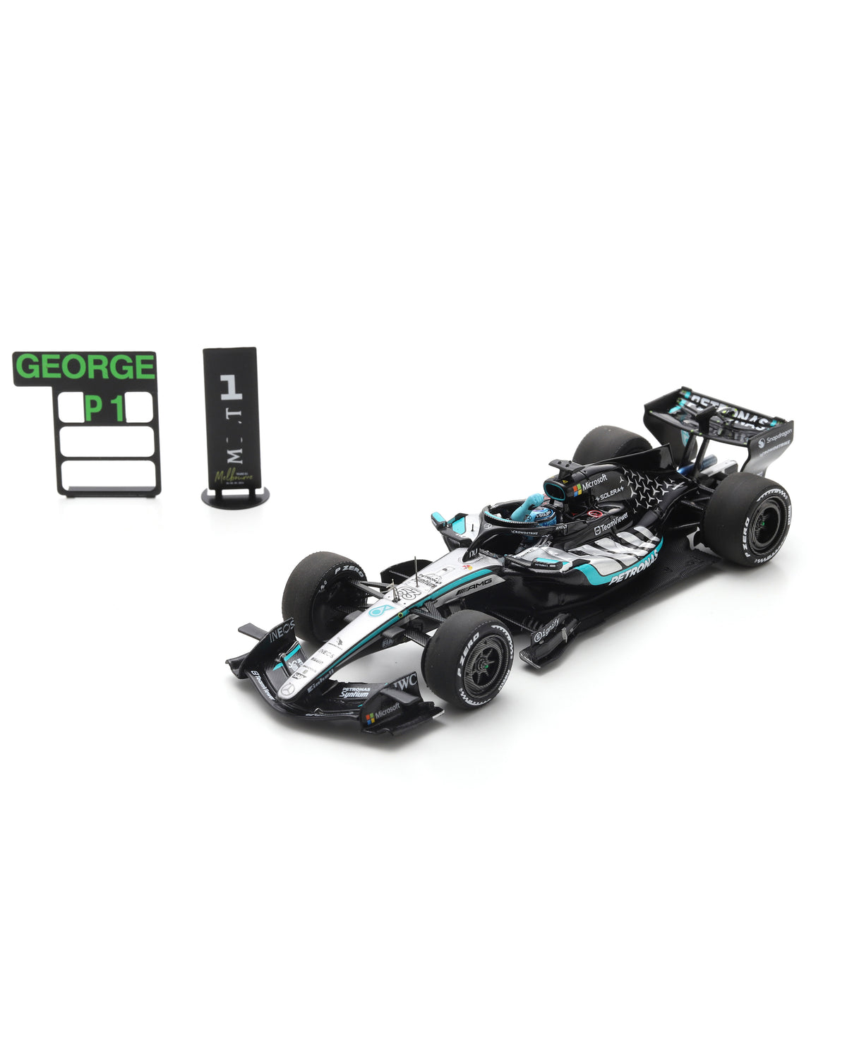 George Russell Australia GP 2026 Car Model with Pit Board