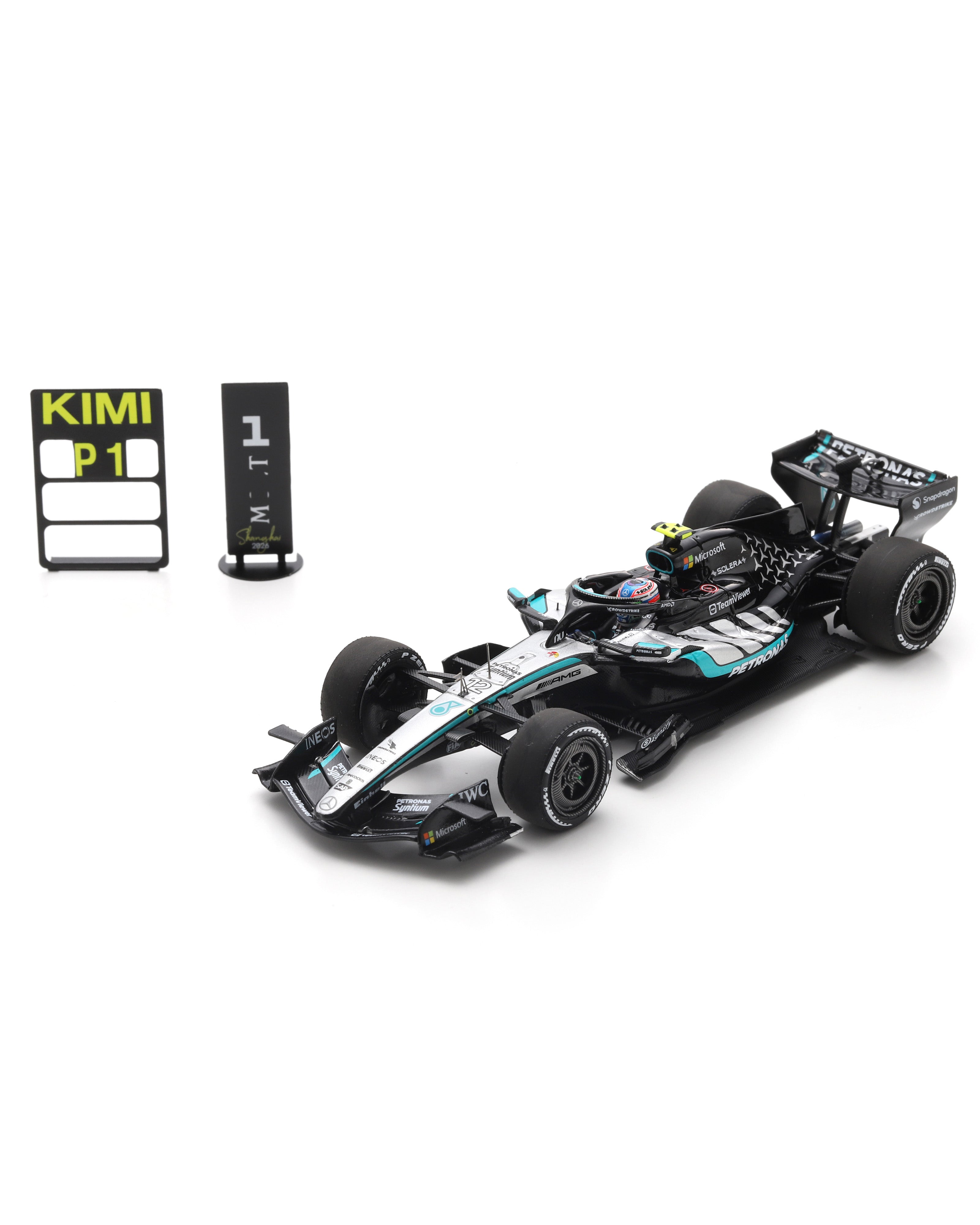Kimi Antonelli Chinese GP 2026 Car Model with Pit Board