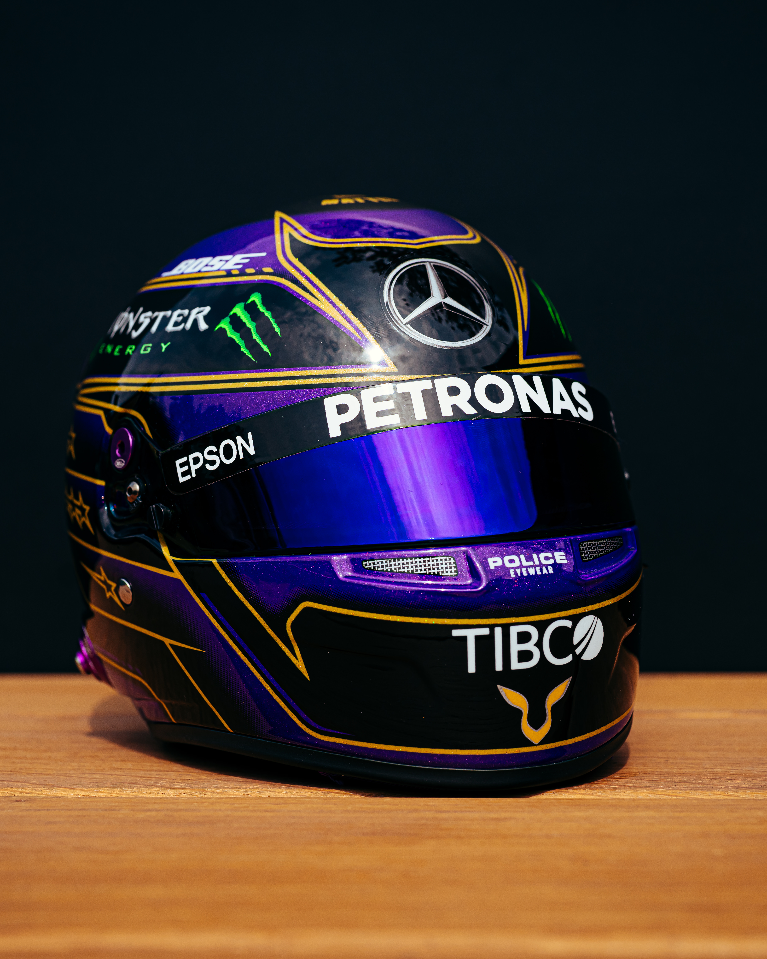 Lewis Hamilton Abu Dhabi 2020 Mini Bell Helmet Replica 1:2