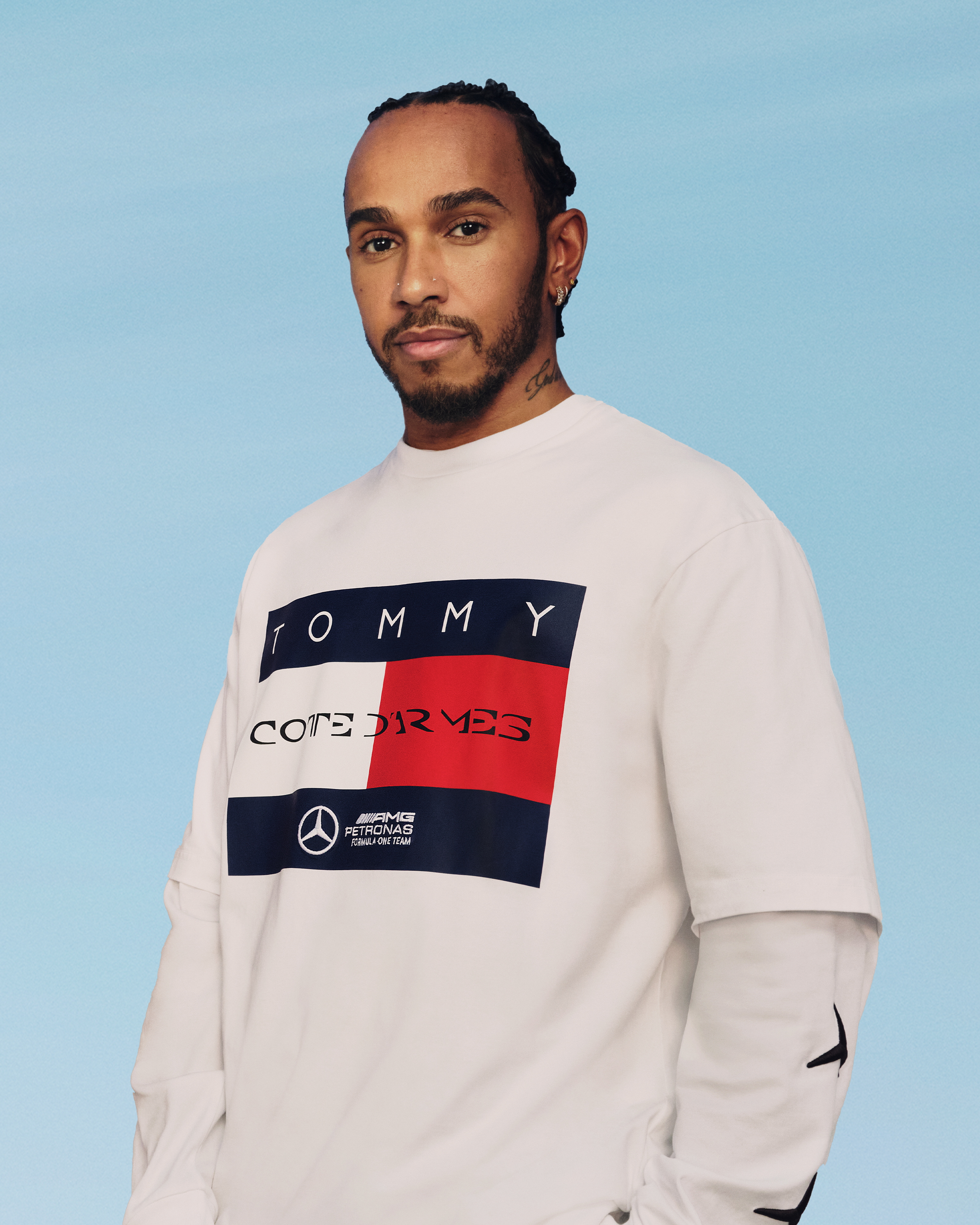 Tommy x Mercedes-AMG F1 x Clarence Ruth Flag Tee White