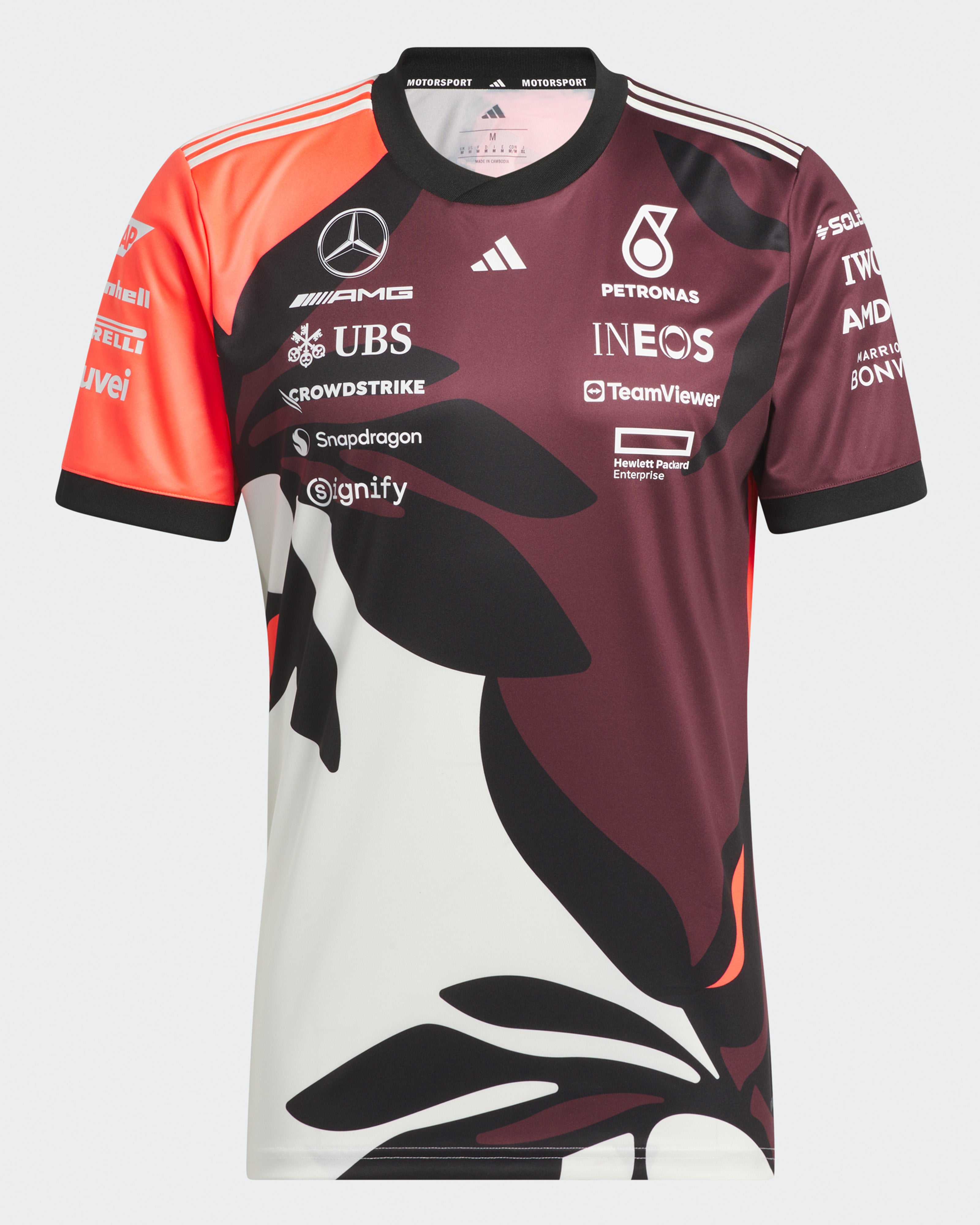 Mens 2025 Miami Team Driver Tee Floral | Official Mercedes-AMG