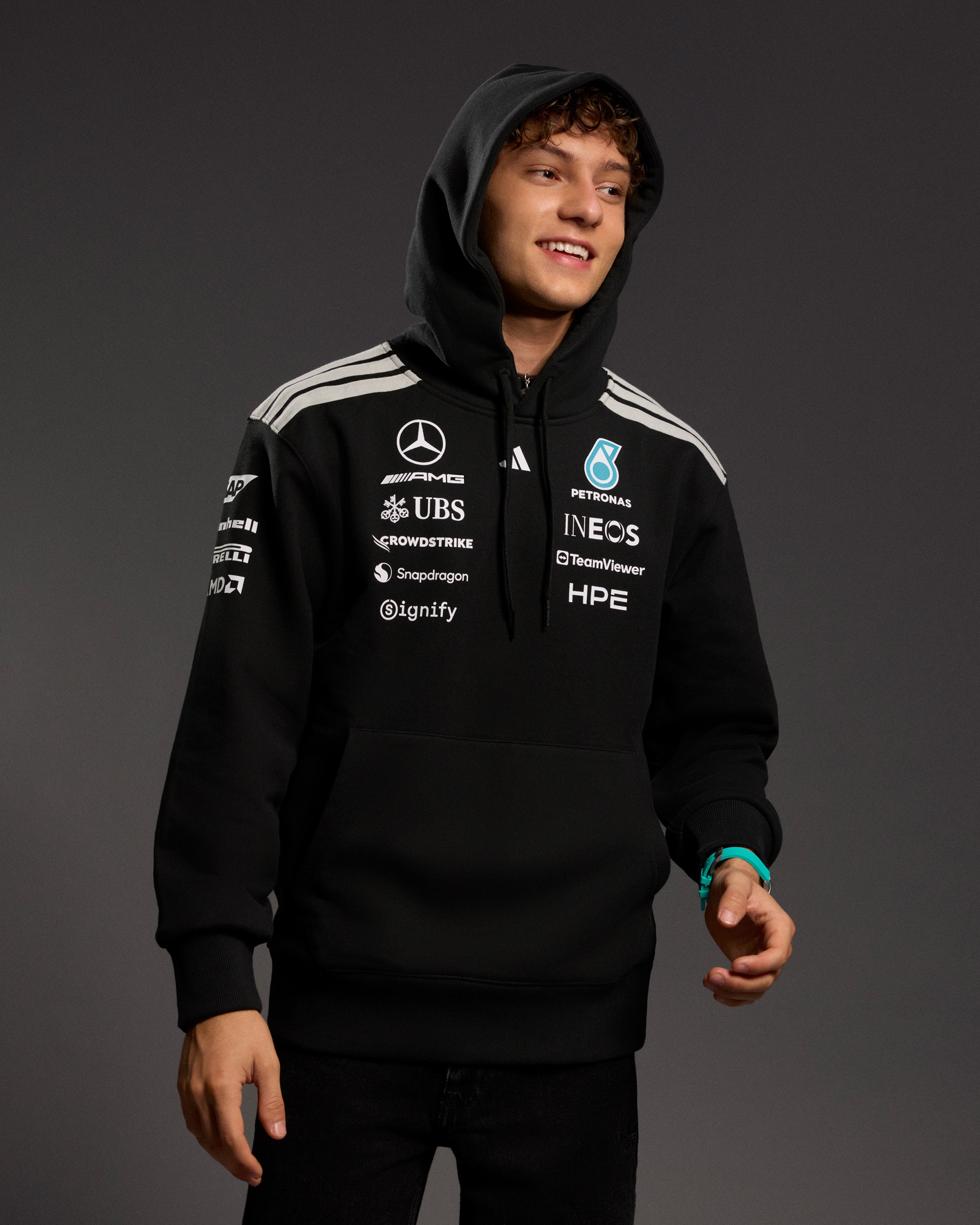Men's 2026 Team Hoodie - Black | Official Mercedes-AMG PETRONAS F1