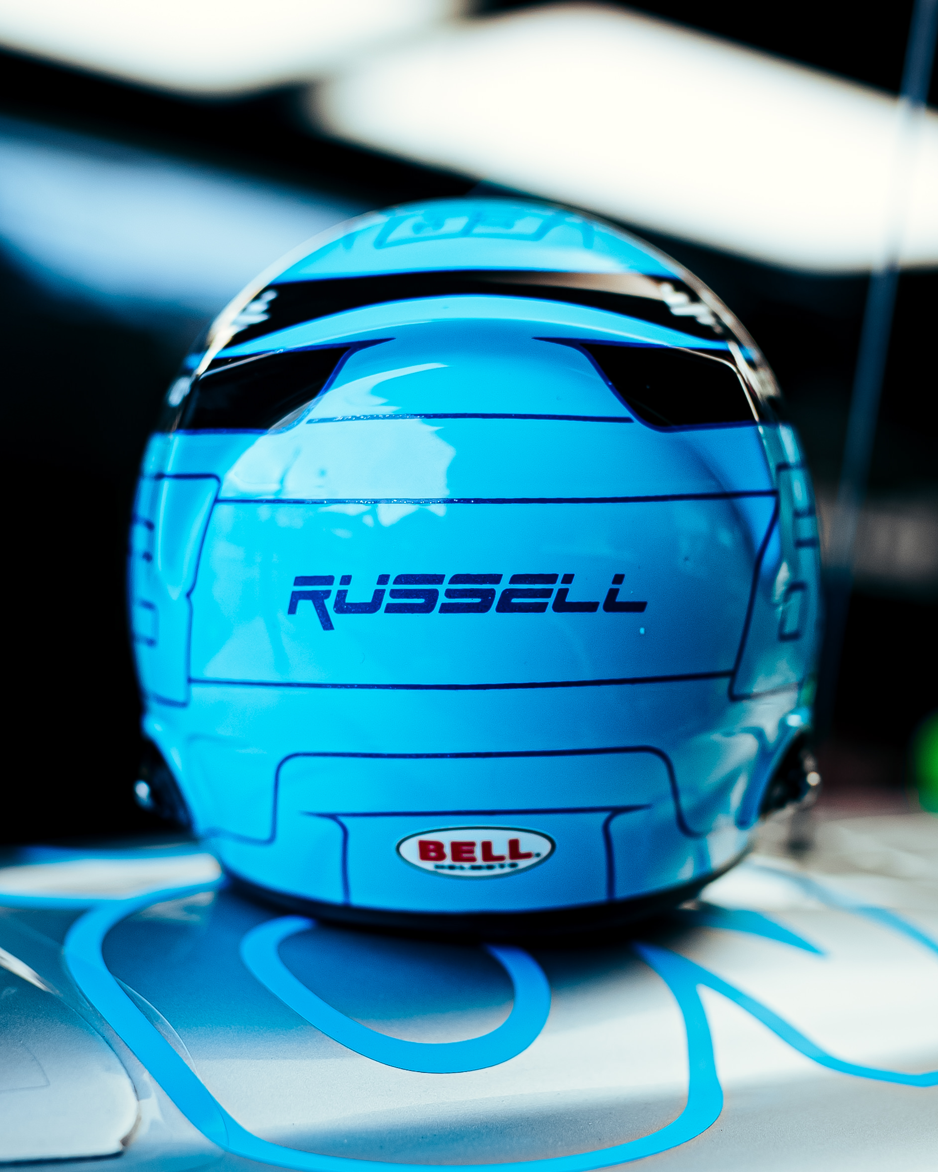 George Russell 2024 Mini Bell Helmet Replica 1:2 | Official George Russell 2024 Mini Bell Helmet Replica 1:2 | Official